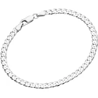 Smart Jewel Armband Panzerkette diamantiert, massiv, Silber 925 Armbänder