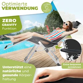 Kesser 23398 Sonnenliege 77 x 72 x 180 cm schwarz