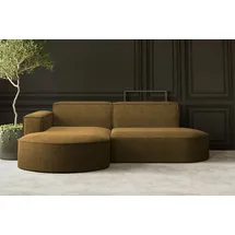 Kaiser Möbel Ecksofa, Sofa L form, Couch L form MODENA L STUDIO stoff Verita Hellbraun Links