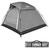 MSports® Igluzelt Campingzelt Pop Up Zelt 2-3 Personen Würfelzelt Wasserdicht Winddicht grau