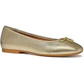 GEOX Damen D New Palmaria F Ballet Flat, LT Gold/Cream, 39 EU