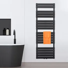 VILSTEIN Badheizkörper 1800 x 600 mm 1100 W schwarz Mittelventil