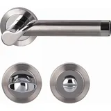 Alpertec Rosettengarnitur Solid 1 Edelstahl Silber