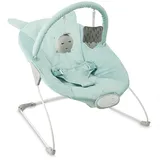 MOMI GLOSSY Babywippe für Babys bis 9 kg, 3-Punkt-Sicherheitsgurt, Metallgestell mit Antirutsch-Füßchen, Gewicht 1,7 kg, Abmessungen 58 x 49 x 53 cm, sensorisches Modul für Kinderförderung