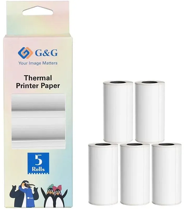 GG Thermopapier 5 Stück 57x30 mm selbstklebend 3,8 m lang