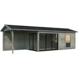 Palmako Gartenhaus Amanda 9,17 x 3,40 m Grau