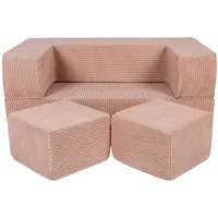 MeowBaby Kindersofa,, Hellrosa, Textil, 96x40x50 cm, Kinder- & Jugendzimmer, Kindermöbel, Kindersitzmöbel & -tische, Kindersessel & -sofas