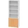 bümö Kombischrank 80 x 42 x 215,6 cm Weiß/Buche
