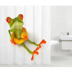 Sanilo Duschvorhang, Polyester, Froggy - weiss