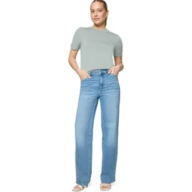 Zero Kurzarmpullover mit Wellensaum Silber Blau 42