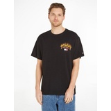 Tommy Jeans T-Shirt »TJM RLX VINTAGE FLAME TEE«, Gr. XXXL, Black, , 81176758-XXXL