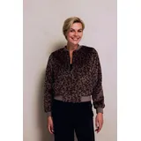 Zhrill Blouson ZHGIULIA moderner Look, aus Kunstfaser, Regular Fit, mit Eingrifftaschen braun S (36)