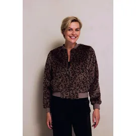 Zhrill Blouson ZHGIULIA moderner Look, aus Kunstfaser, Regular Fit, mit Eingrifftaschen braun S (36)