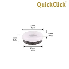 QuickClick Wagner QuickClick® Filzgleiter Möbelgleiter Stuhlgleiter Ersatz - 8er-Set Ersatzgleiter austauschbar ersetzbar - Wollfilz Ultrasoft - Durchmesser Ø 25 mm - für Basis Ø 25 mm - Made in DE - 15829400