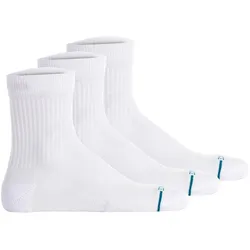 STANCE Unisex Quartersocken 3er Pack - Icon Quarter, Logo, Basic Weiß 35-37