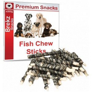 Brekz Premium Fish Chew Sticks honden kauwsnack 200g  6 x 200 g