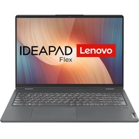 Lenovo IdeaPad Flex 5 Convertible Laptop | 16" WQXGA Touch Display | AMD Ryzen R5 5500U | 16GB RAM | 512GB SSD | AMD Radeon 660M | Win11 Home | QWERTZ | grau | 3 Monate Premium Care