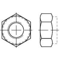 Industrial Quality Supplies DIN 985 Sechskantmutter, Polyamidklemmteil, niedrige Form
