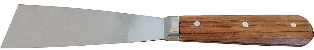 Malerspachtel 40mm, Haromac durchg., konisches Blatt, INOX, Rosenholz