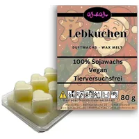 WonderWax Duftwachs WonderWax® Duftwachs Weihnachten 6 Herzen (Lebkuchen), Duftrichtung: Lebkuchen