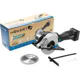HÖGERT TECHNIK Akku-Handkreissäge Mini 18V OneAccuSystem, bürstenloser Motor, 120 mm, 41,5 mm Schnitttiefe, 4000 RPM, kompakt, Aluminiumschutzhaube, Parallelanschlag, ohne Akku