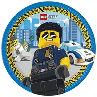 Godan Lego City Pappteller 23cm 8St