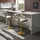 Costway Barhocker 63-85 cm Samt Grau