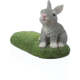 MARELIDA Blumentopffüße Hasen 3er Set grau