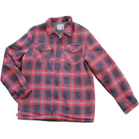 Terrax Workwear Langarmhemd Thermohemd Blau/Rot 4XL
