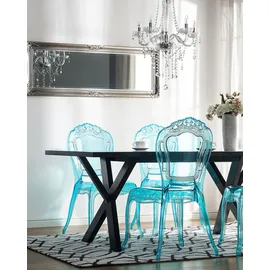 Beliani Esszimmerstuhl 2er Set VERMONT Hellblau