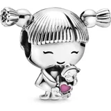 Pandora Charm Girl with Pigtails Silber 798016EN160