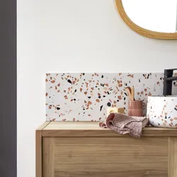 Fliesenspiegel Ava aus Premium-Terrazzo Brown 120 cm