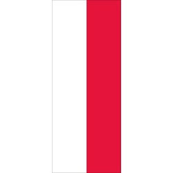 flaggenmeer Flagge Polen 160 g/m2 Hochformat ca. 300 x 120 cm Hochformat