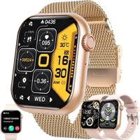 Herren-Smartwatch mit Telefonfunktion, AMOLED 5ATM wasserdichte Fitnessuhr mit Schrittzähler, Herzfrequenz, SpO2, Schlafmonitor, 123 Sportmodi - Schwarz