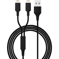 Smrter USB-Ladekabel USB 2.0 USB-A Stecker, Apple Lightning Stecker 1.20m Schwarz