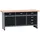 KÜPPER Werkbank Stahl 170x84x60 cm schwarz 6 Schubladen 2 Türen 300 kg Traglast