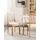 Beliani Esszimmerstuhl Orono Holz Braun/Beige 2er Set