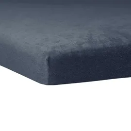 Traumschlaf Spannbettlaken Biber 120 x 200 - 130 x 200 cm blau