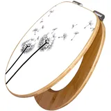 Banjado Design WC Sitz Bambus Holz Toilettendeckel Mit Absenkautomatik Klodeckel WC-Sitz Soft Close Mit Motiv Pusteblume 2