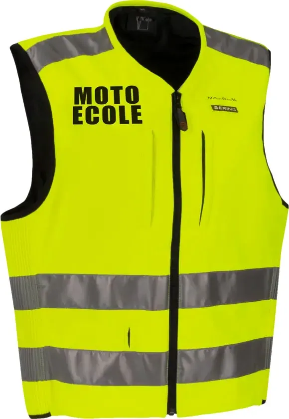 Bering C-Protect Air Moto-Ecole, gilet airbag - Jaune Néon/Noir/Argent - M/L