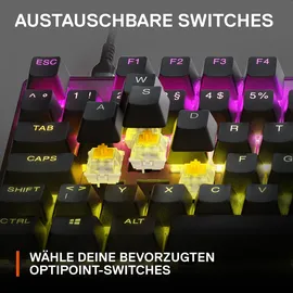 SteelSeries APEX 9 TKL, Gaming Tastatur, Mechanisch, Sonstiges, Kabelgebunden, Schwarz