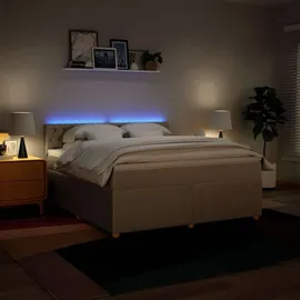 vidaXL Boxspringbett 180 x 200 cm Creme