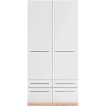 Priess Wäscheschrank Barcelona 94 x 193 x 54 cm Weiß