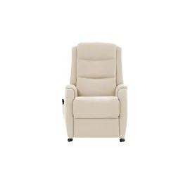 Hukla Fernsehsessel Max Mikrofaser 72 x 109 x 82 cm Creme elektrisch mit Rollen