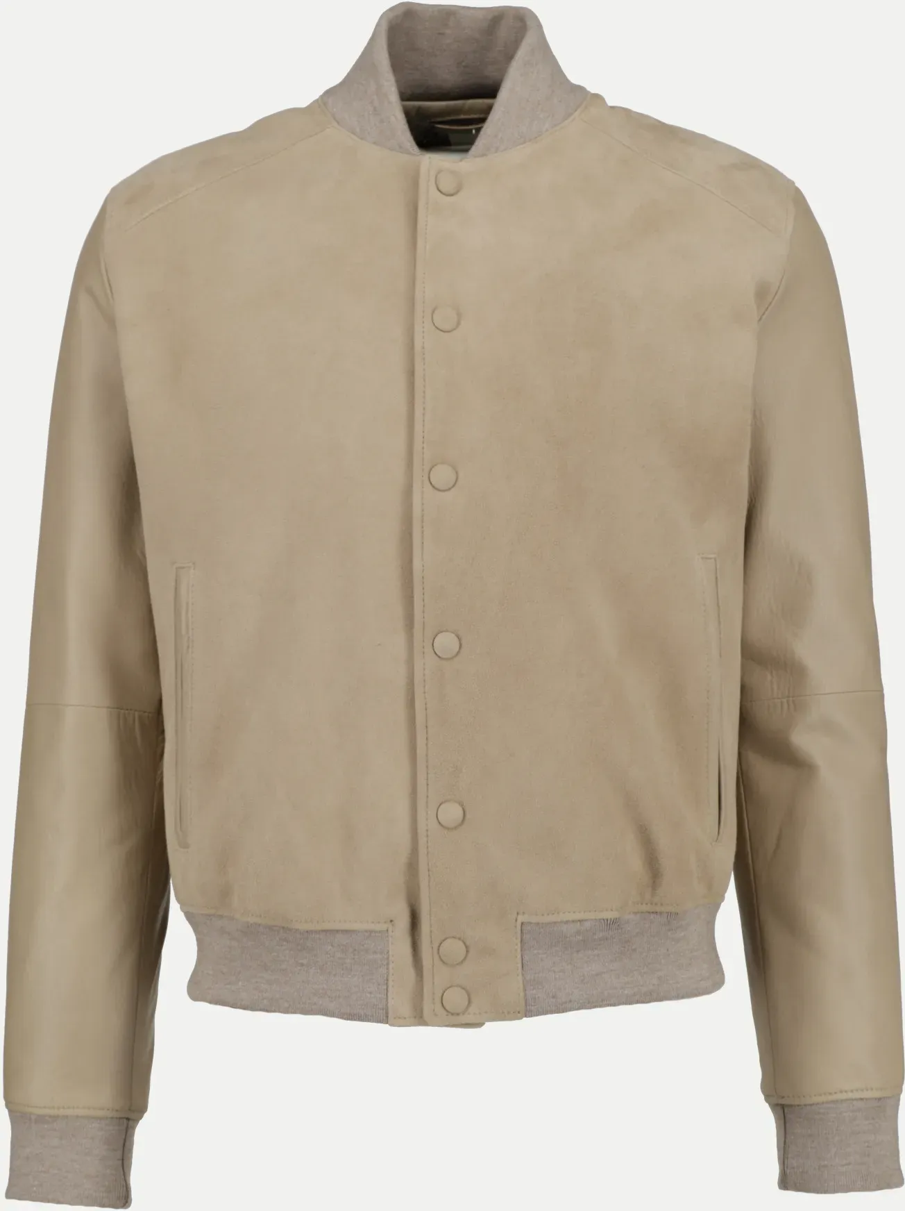 Collegejacke Hank aus Leder Beige 50