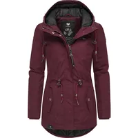 Ragwear Wintermantel Winterjacke Monadis Black Label rot