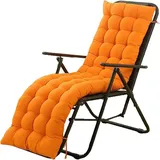 RUYICZB Bequeme Liegenauflage Deckchair & Sonnenliegen Polsterung Gartenliege Auflage Liegestuhl Polster Mit Schaumflockenfüllung Gartenmöbel Kissen Für Outdoor Indoor Sofa,Orange,48x125cm