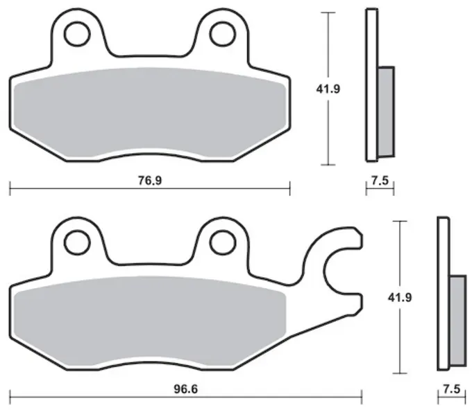 TECNIUM Professionele Racing Remblokken Gesinterd Metaal - MSR455