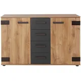WIMEX Kombikommode 130 x 83 x 41 cm Beige / Grau
