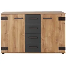 WIMEX Kombikommode 130 x 83 x 41 cm Beige / Grau